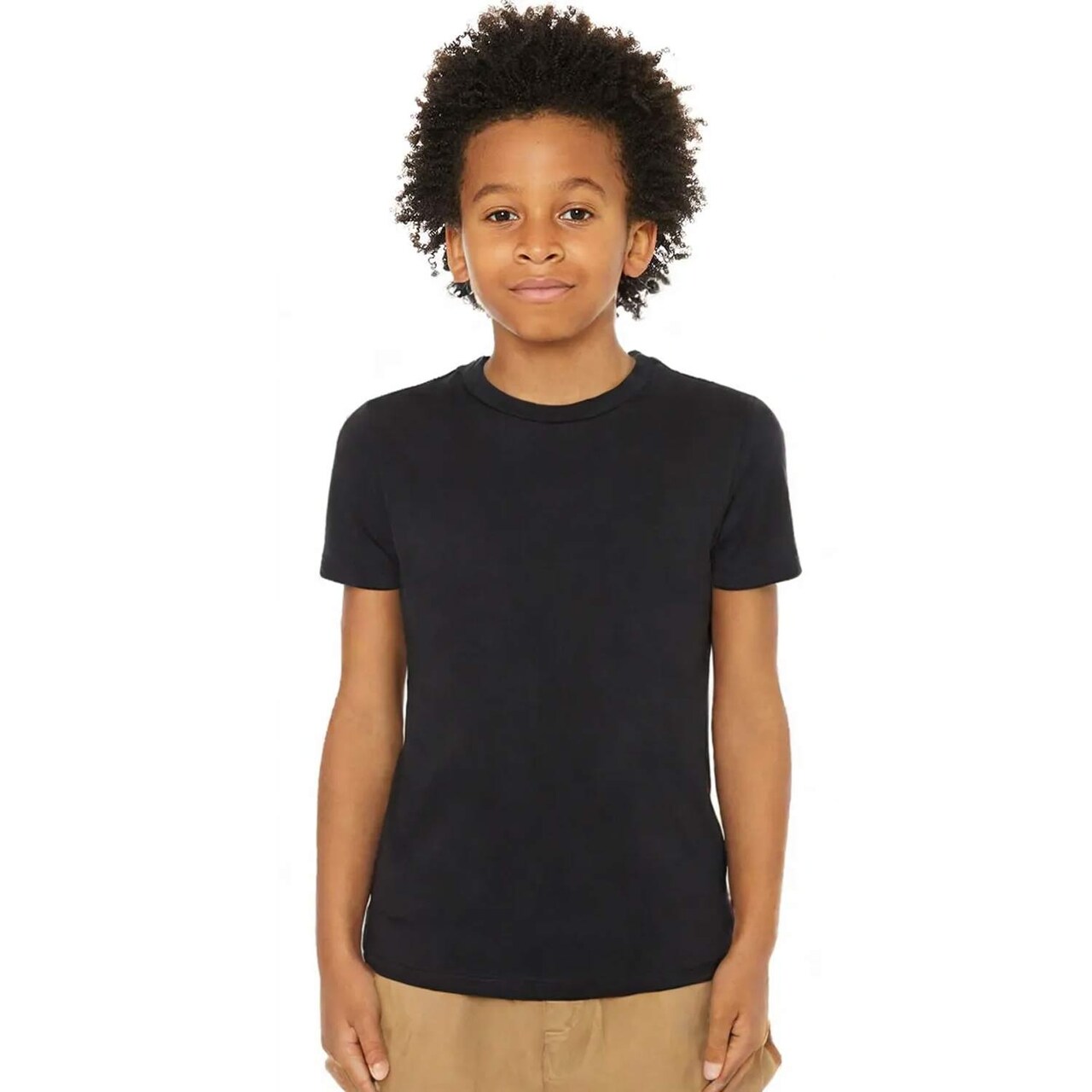 BELLA+CANVAS Youth Short Sleeve Crewneck Jersey Tee Soft Cotton Kids T-Shirt Lightweight School & Custom Print Shirt
